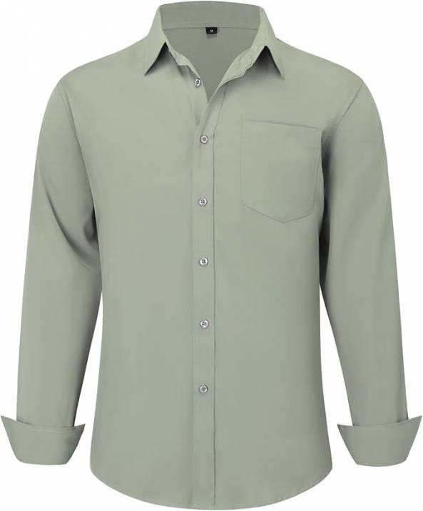 Uniform Unicorn Mens Formal Light Olive Green Shirt Slim Fit Long Sleeve with Pocket | Office Wear | Formal Wear | Daily Wear Manufacturers, Suppliers, Exporters in Surat